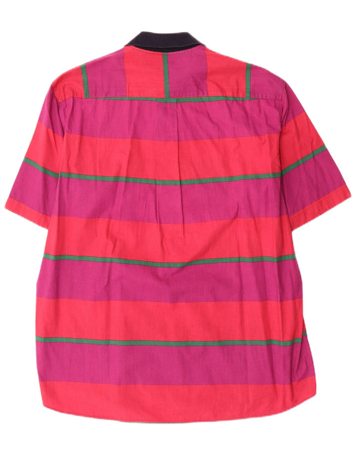 Camisa pulôver masculina de manga curta ICEBERG grande algodão listrado roxo