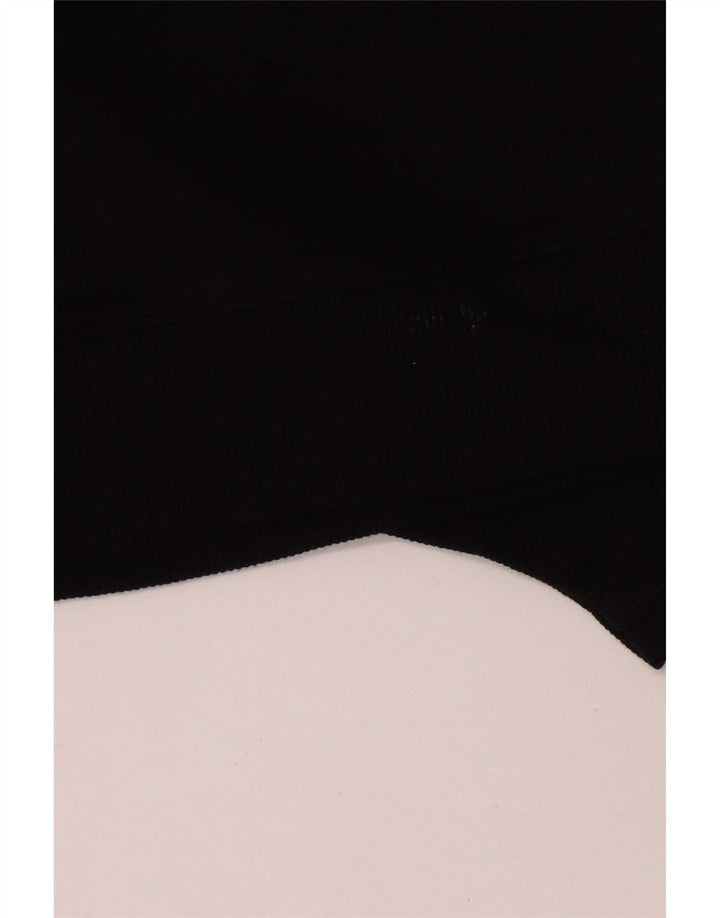 Zara moletom feminino oversized jumper UK 14 médio algodão preto