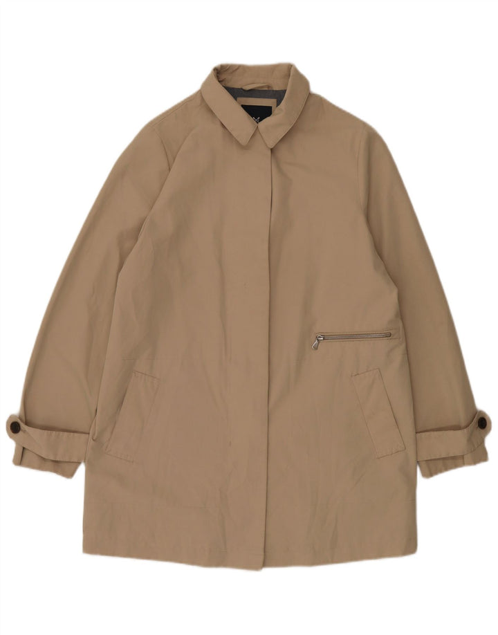 Sobretudo feminino Crew Clothing UK 12 algodão bege médio