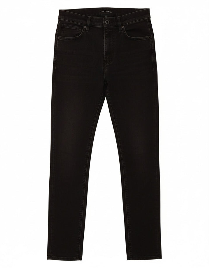 Jeans skinny feminino LEVI'S W28 L30 algodão preto