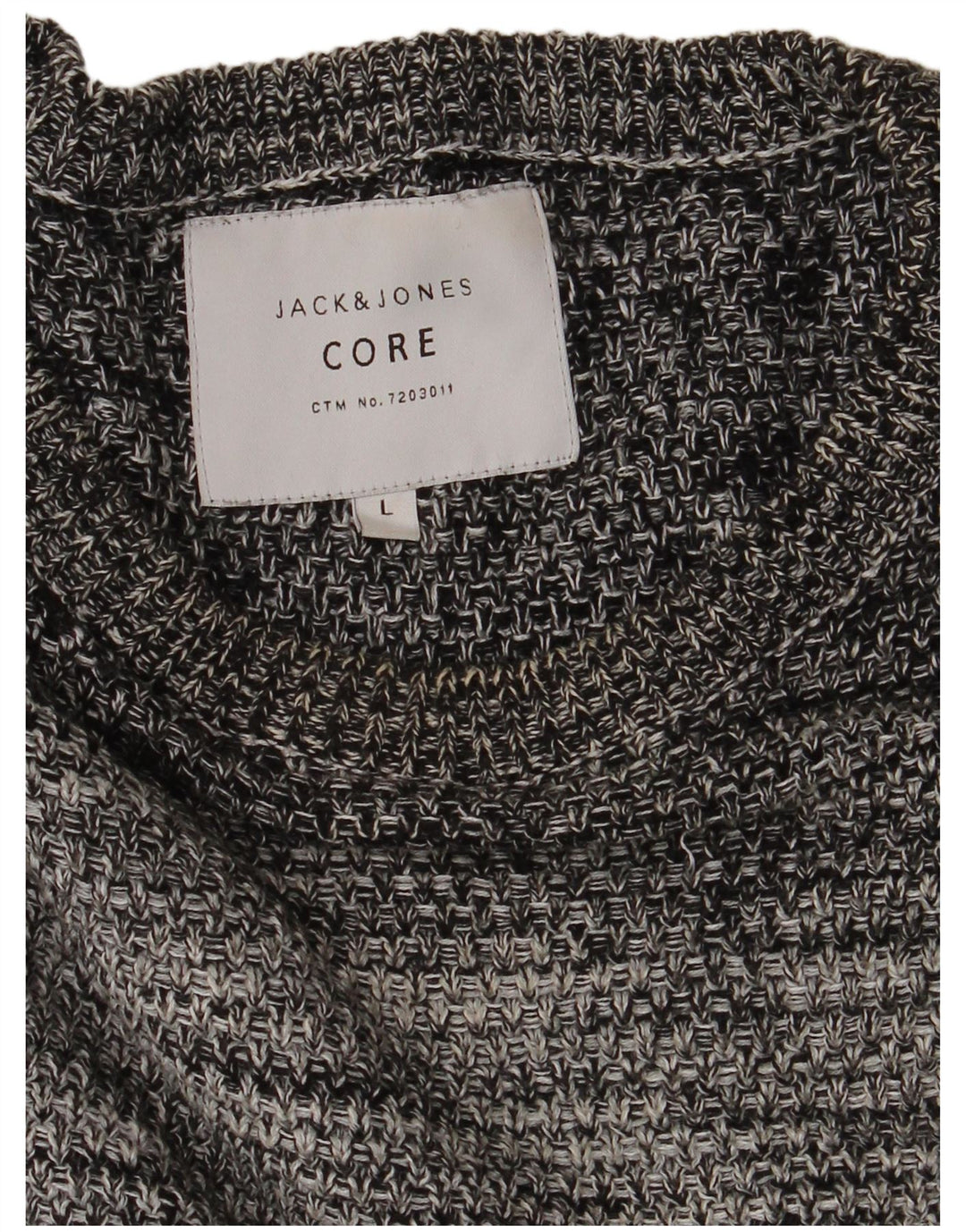 Suéter masculino Jack & Jones com gola redonda, grande cinza