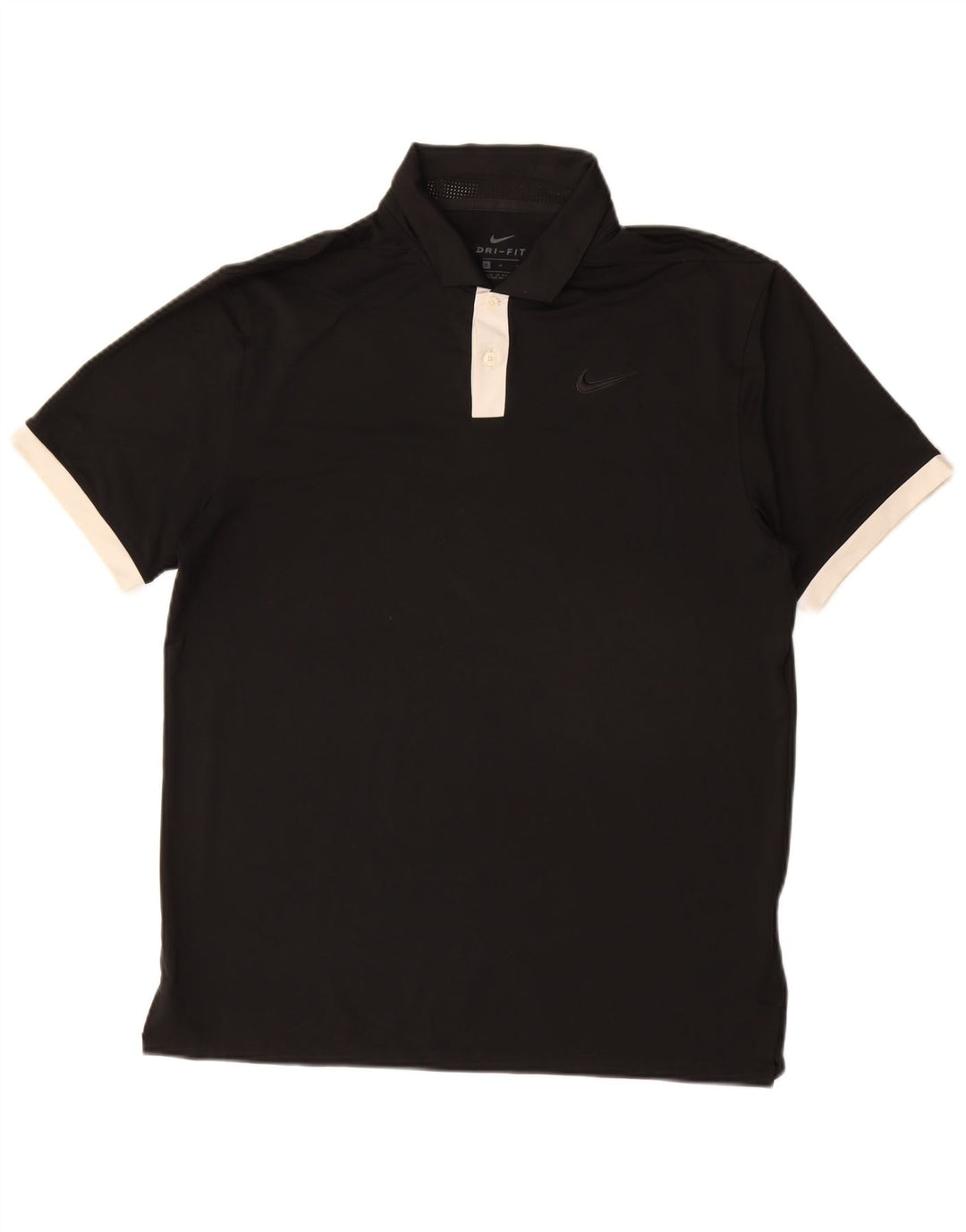 Camisa polo masculina Nike Dri Fit média preta poliéster