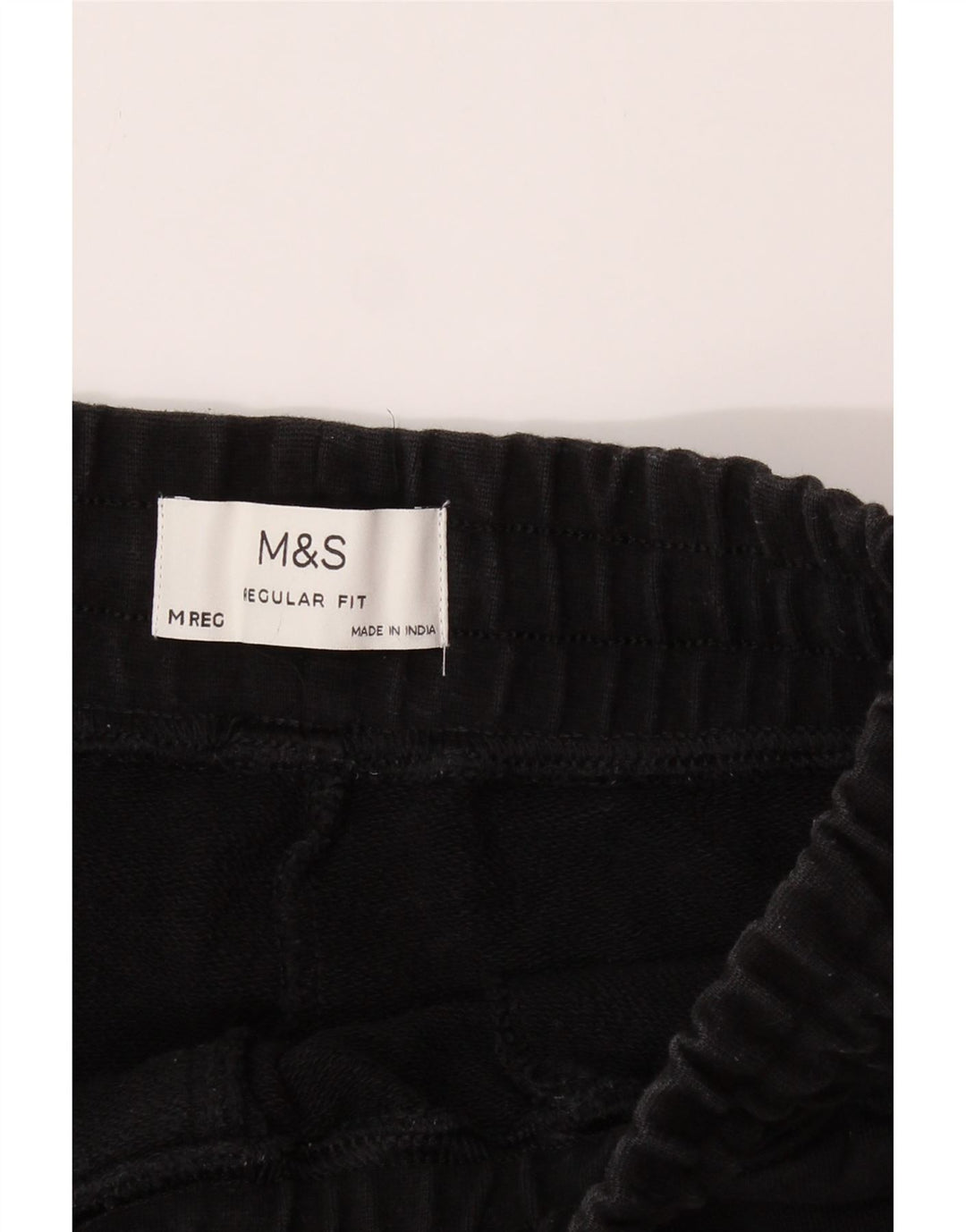 MARKS & SPENCER Mens Regular Fit Sport Shorts Medium  Black Cotton Vintage Marks & Spencer and Second-Hand Marks & Spencer from Messina Hembry 