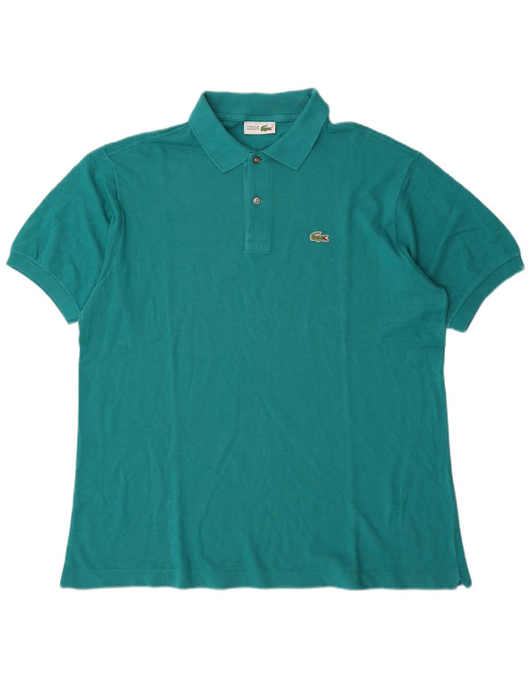 Camisa polo masculina Lacoste tamanho 6 XL algodão verde