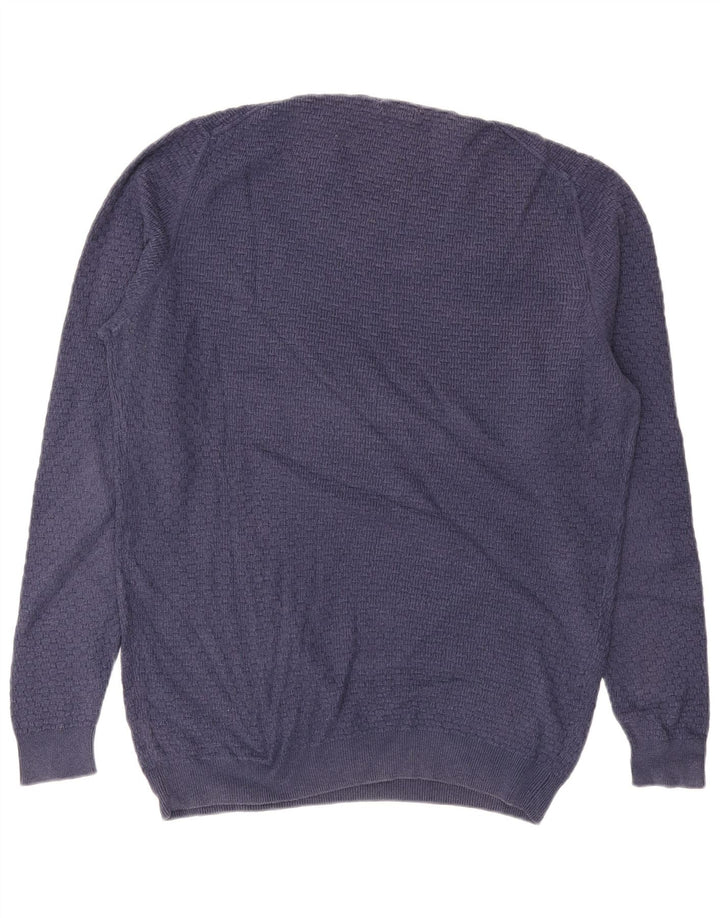 Suéter masculino MASSIMO DUTTI com gola redonda XL algodão azul
