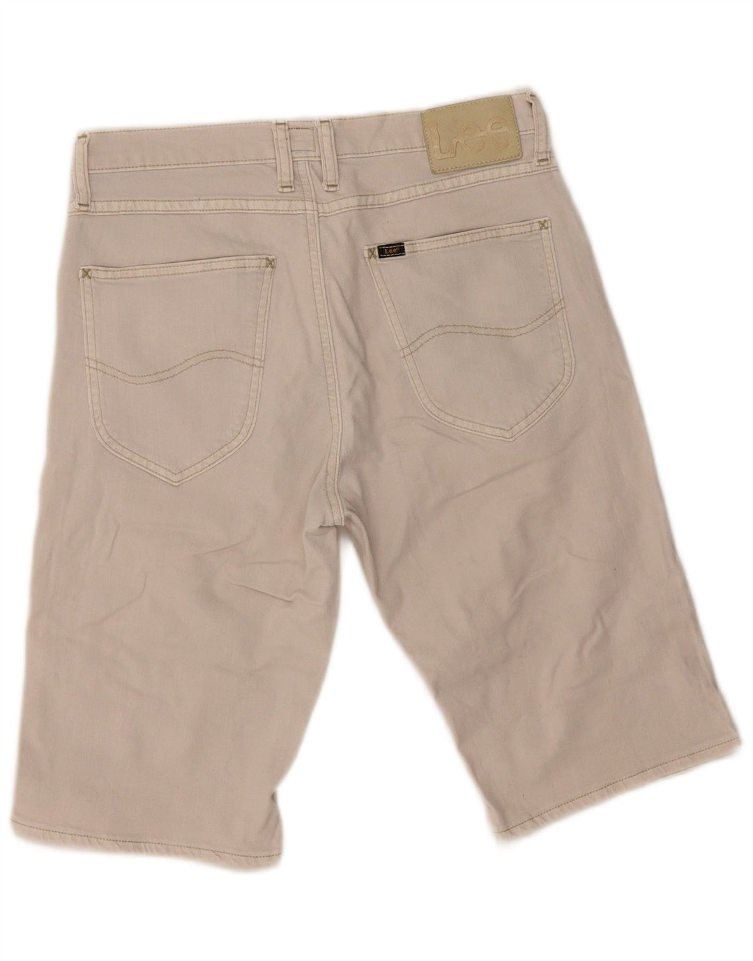 Shorts jeans masculino Lee W30 algodão bege médio
