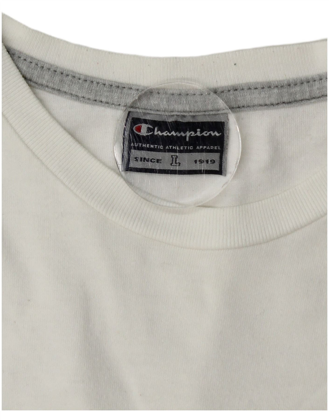 Camiseta masculina estampada Champion grande branca