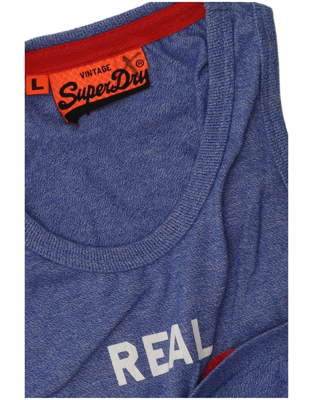 Superdry Mens Graphic Vest Top Grande Azul