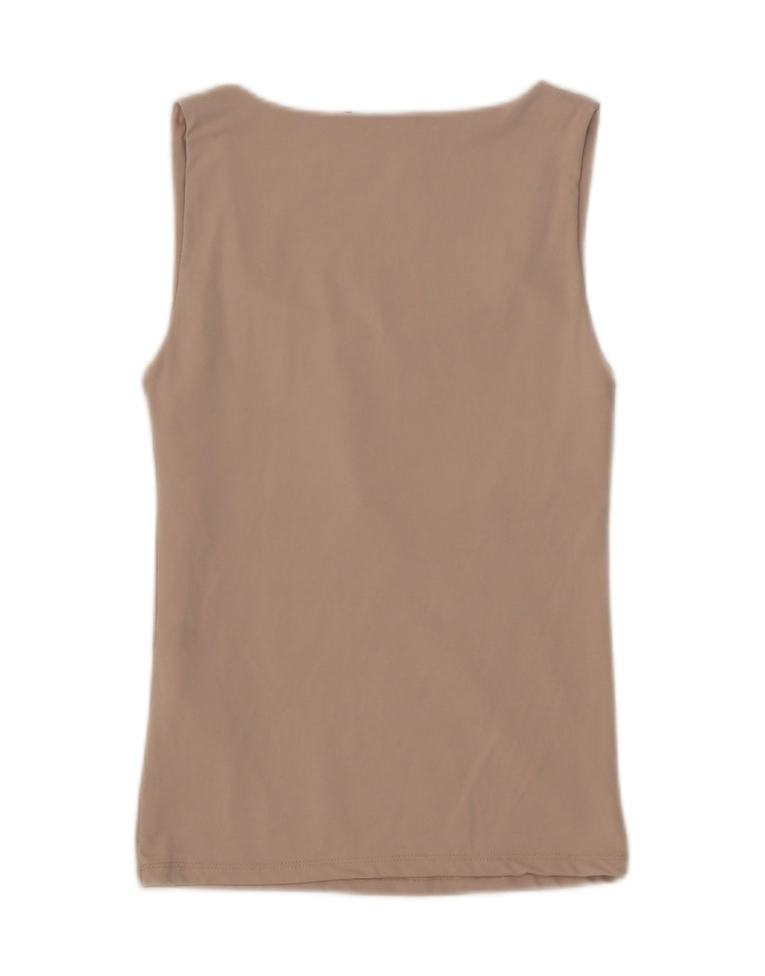 Zara Womens Vest Top UK 12 Médio Bege Poliamida
