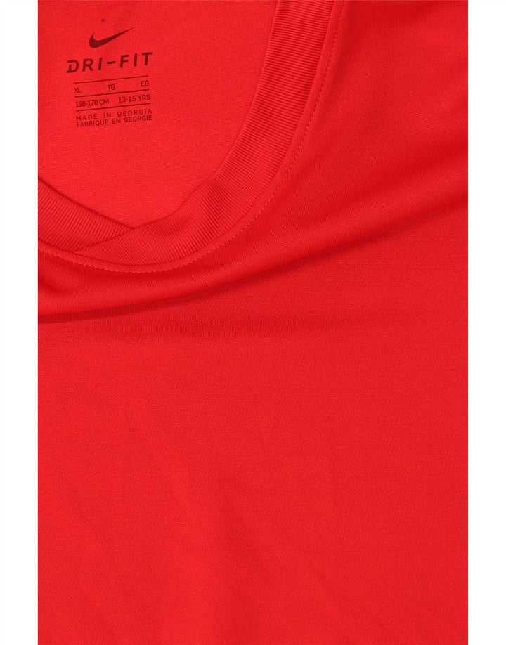 Camiseta Nike Boys Dri Fit Top 13-14 Anos XL Vermelho Poliéster