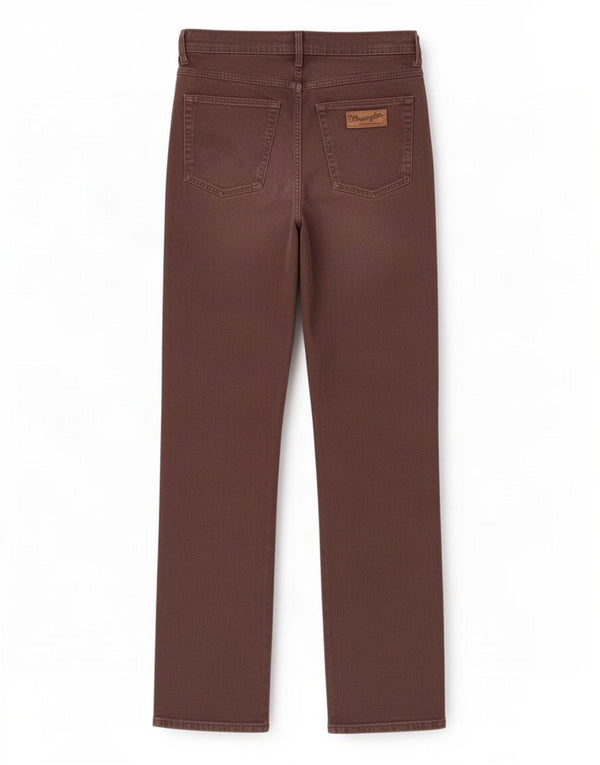 Wrangler Masculino Arizona Straight Jeans W33 L32 Marrom Algodão