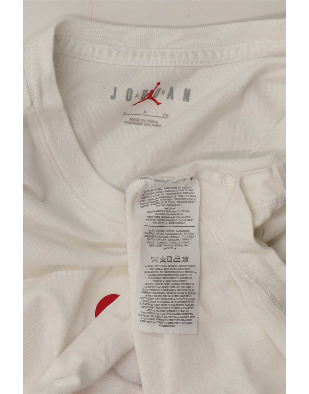 Jordan Camiseta masculina gráfica top pequeno algodão branco