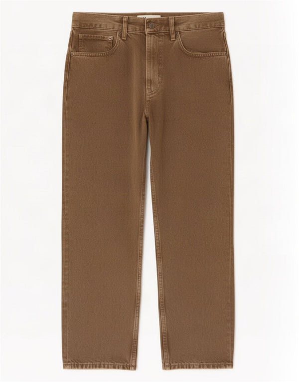 Calça jeans reta feminina Zara EU 40 médio W30 L26 algodão marrom