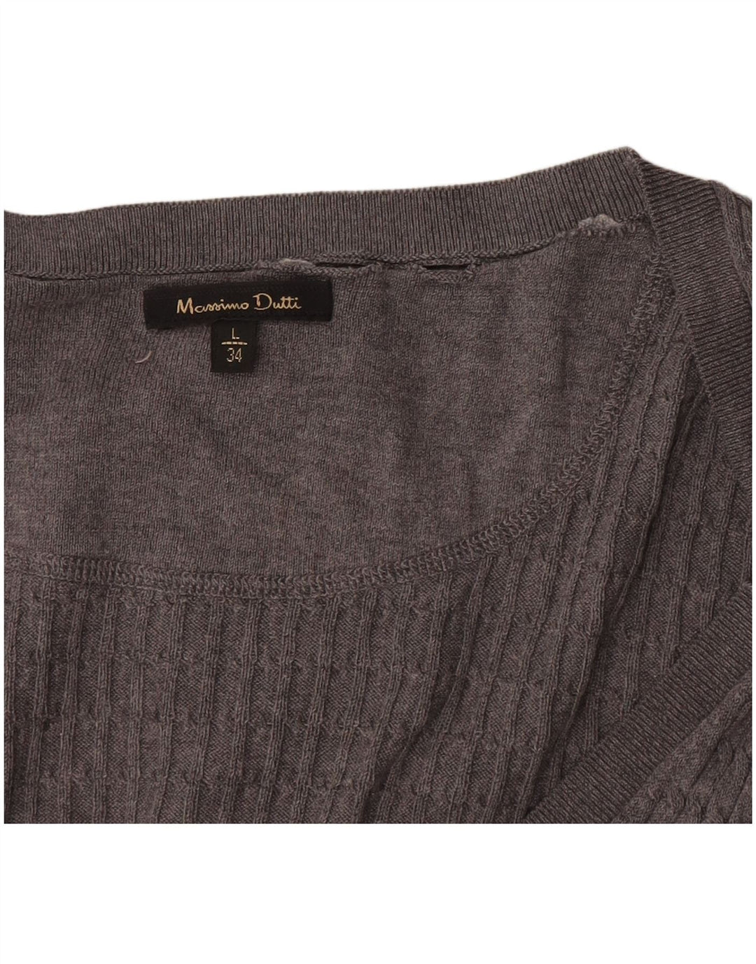 Suéter cardigã feminino Massimo Dutti Reino Unido 14 grande cinza