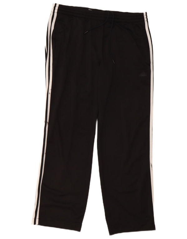 Calça de treino masculina Adidas grande poliéster preto