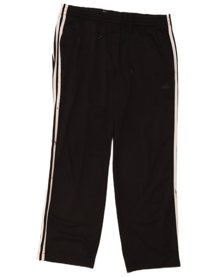 Calça de treino masculina Adidas grande poliéster preto