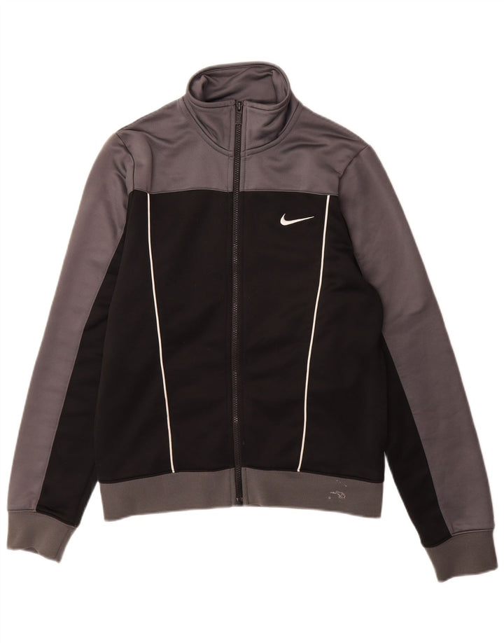 Nike Mens Tracksuit Top Jacket Pequeno Cinza Colorblock Poliéster