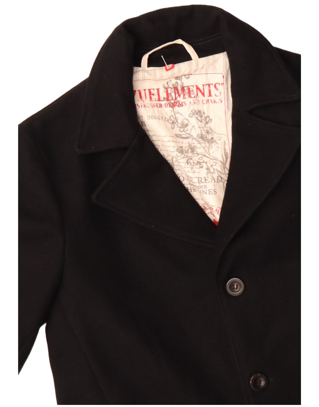 Sobretudo feminino Zu Elements UK 18 XL lã preta