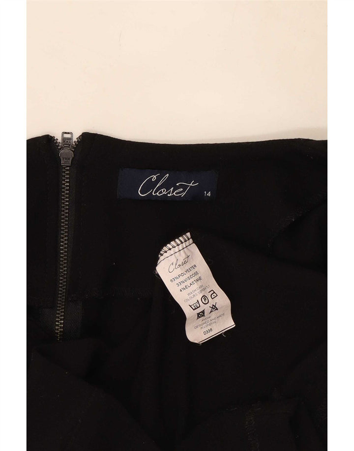 Vestido bainha feminino CLOSET UK 14 poliéster preto médio