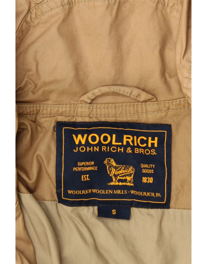 Jaqueta Parka Feminina Woolrich com Capuz Reino Unido 10 Pequeno Algodão Marrom