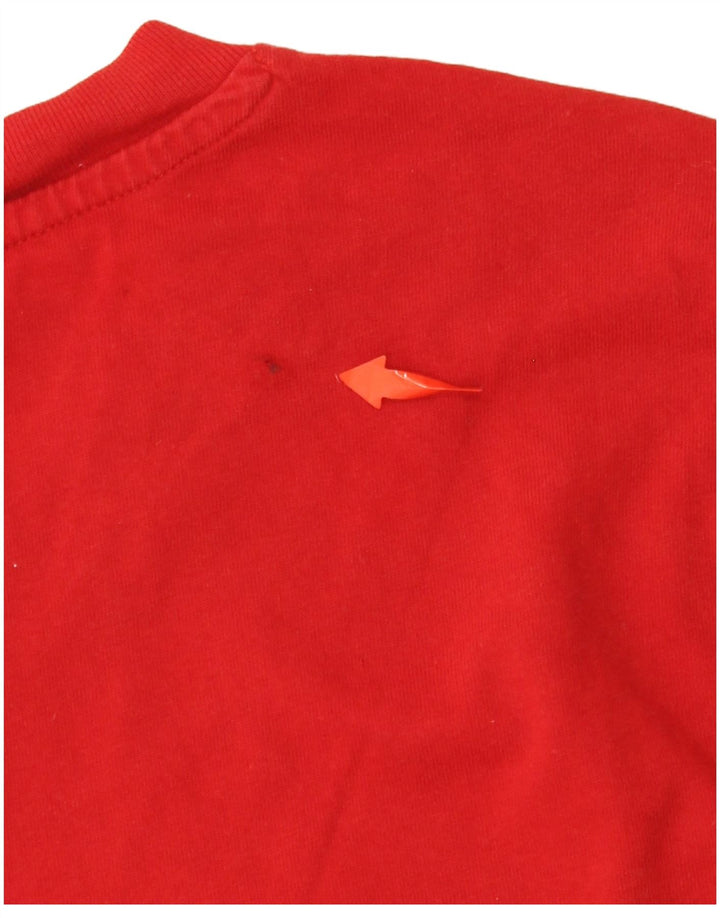 ADIDAS Mens Graphic T-Shirt Top XL Vermelho Colorblock Algodão