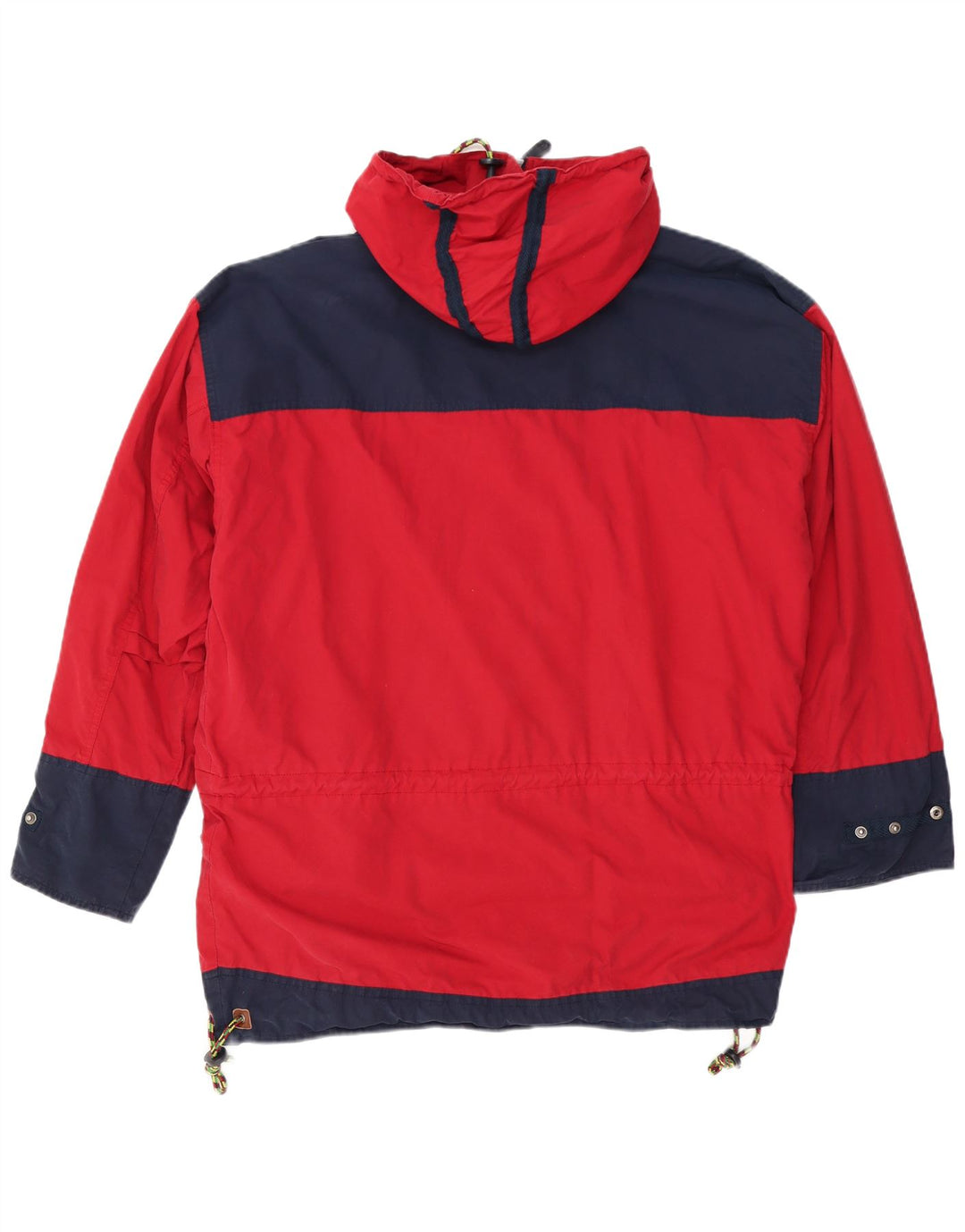 Jaqueta Anorak masculina com capuz NORHEIM Reino Unido 40 grande algodão colorido vermelho