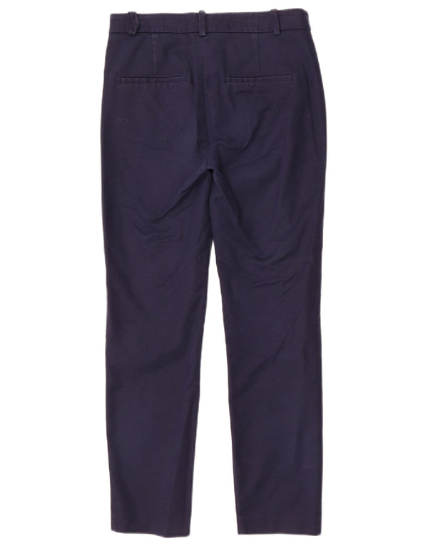 Zara Calça Chino Feminina Slim EU 34 2XS W24 L26 Algodão Azul Marinho
