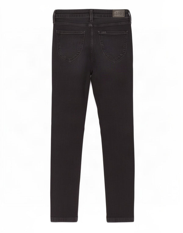 Lee Womens Scarlett Skinny Jeans W28 L27 Algodão Preto