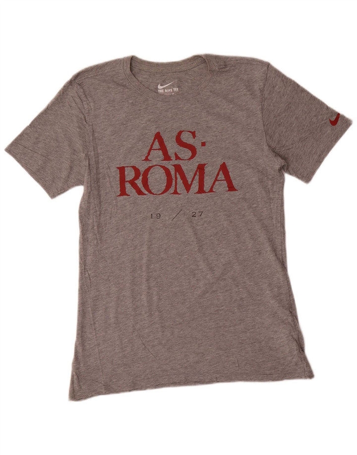 Camiseta Nike Feminina Athletic Cut Graphic Top UK 10 Pequeno Algodão Cinza