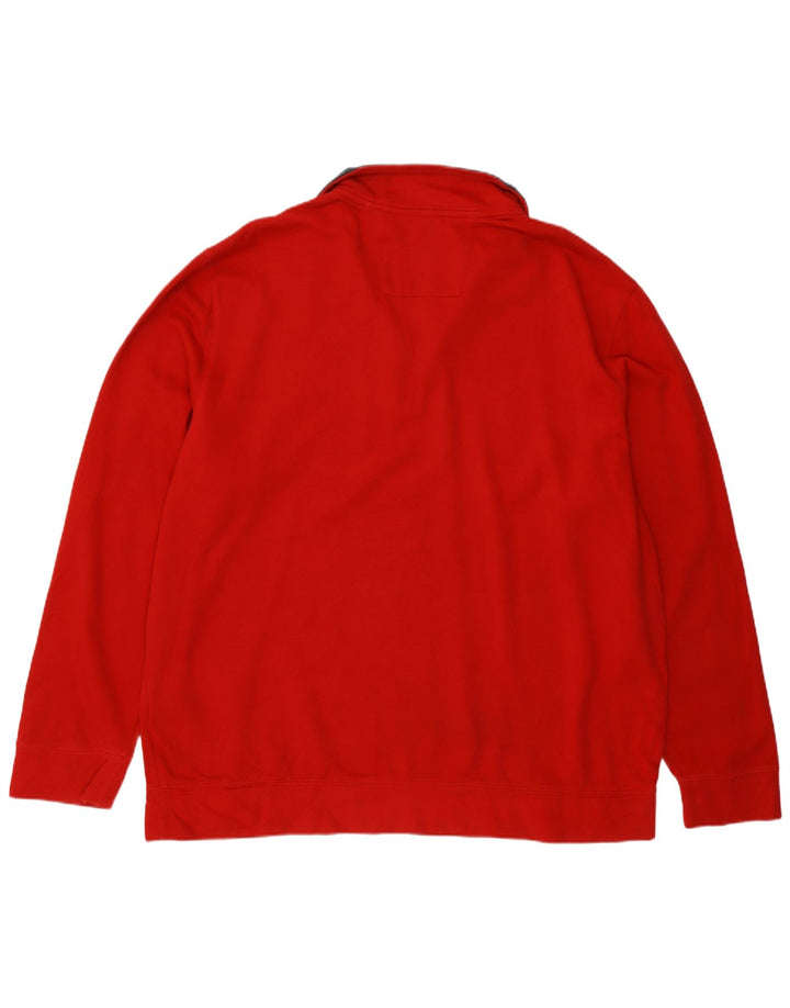 Moletom masculino Nautica com zíper e gola 2XL vermelho