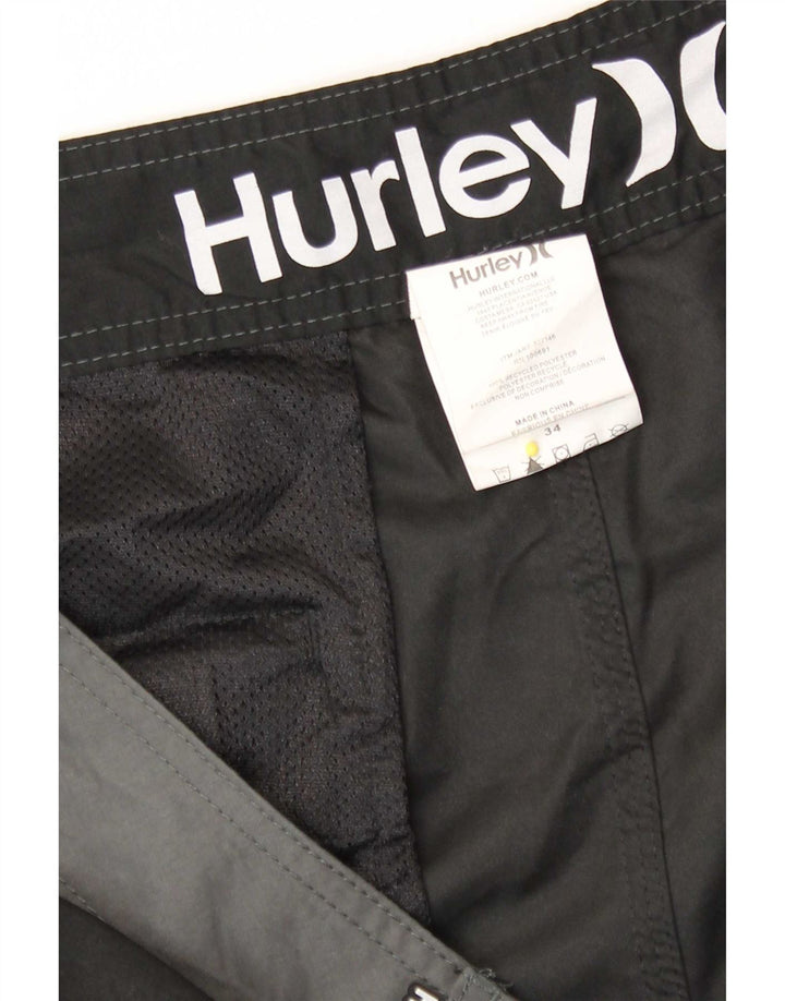 Shorts de natação masculino Hurley grande poliéster colorblock preto