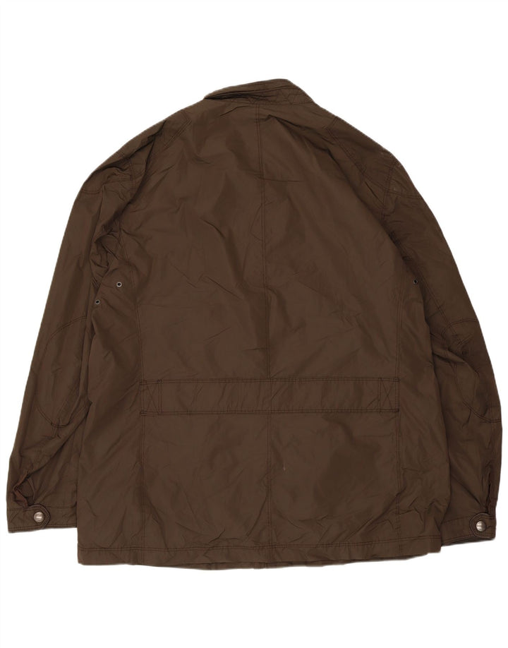 Jaqueta utilitária masculina Massimo Dutti UK 44 2XL poliéster marrom