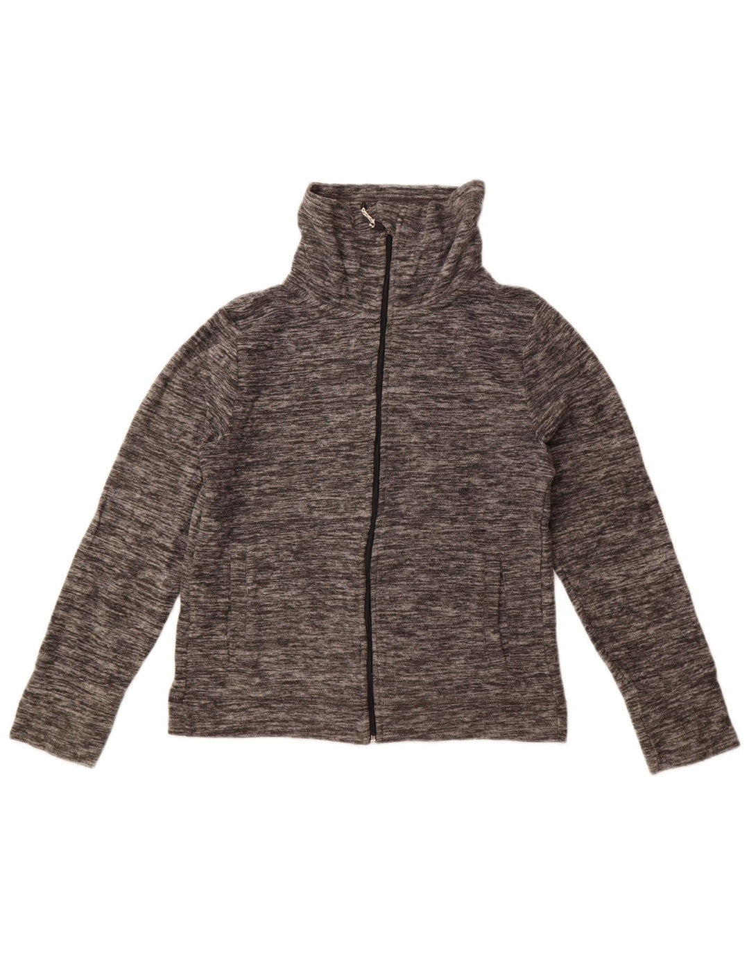 Jaqueta feminina Calvin Klein Performance Fleece UK 10 pequena cinza manchada
