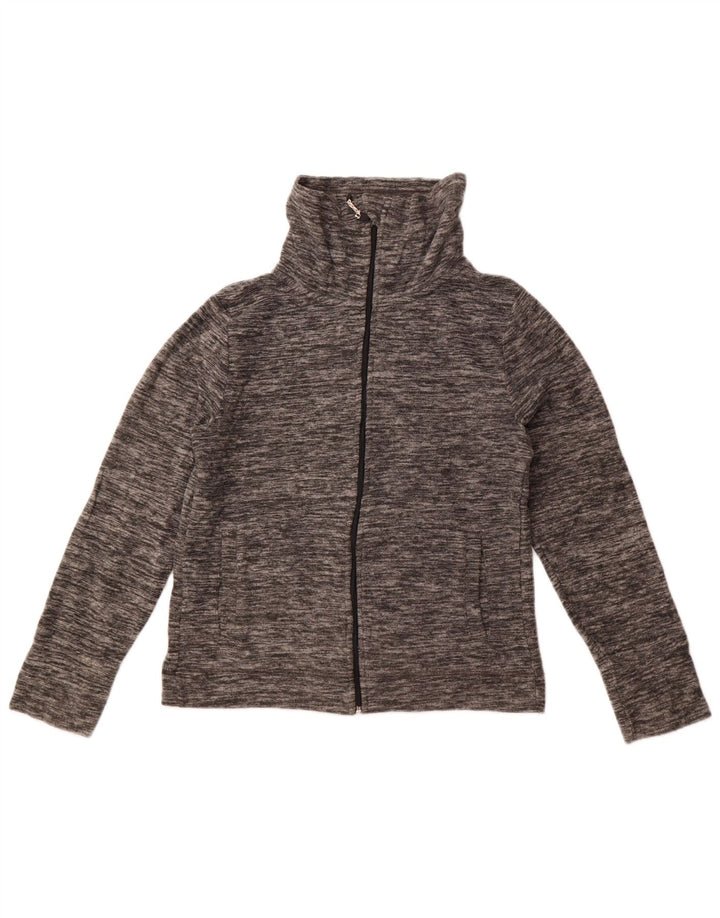 Jaqueta feminina Calvin Klein Performance Fleece UK 10 pequena cinza manchada