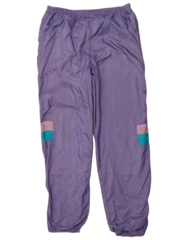 Calça de treino feminina VINTAGE Joggers XL roxo nylon