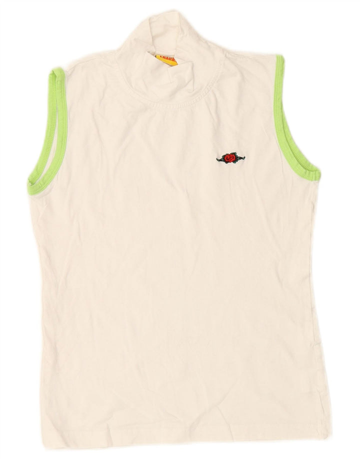 Top colete feminino CHARRO UK 18 XL algodão branco