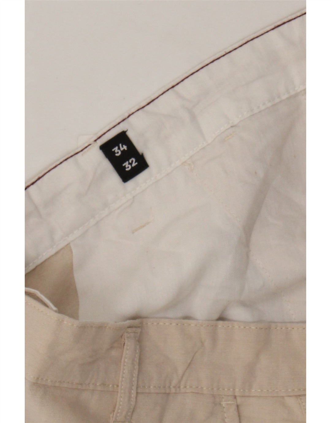 JACK & JONES Mens Slim Chino Trousers W34 L29 Beige Cotton Vintage Jack & Jones and Second-Hand Jack & Jones from Messina Hembry 
