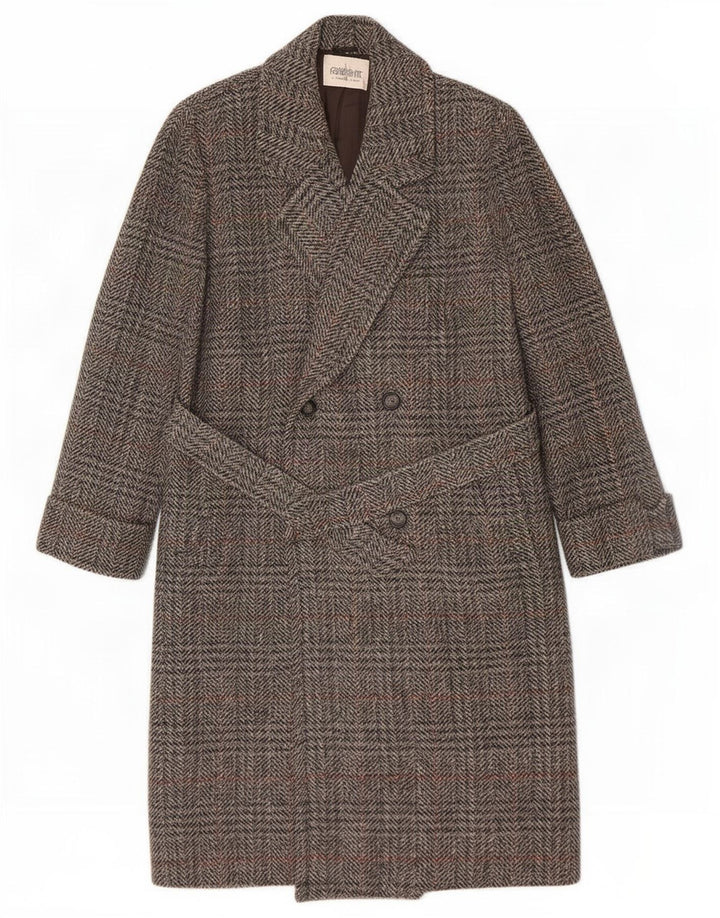Lebole Casaco feminino folgado com botões duplos IT 44 cinza médio Houndstooth