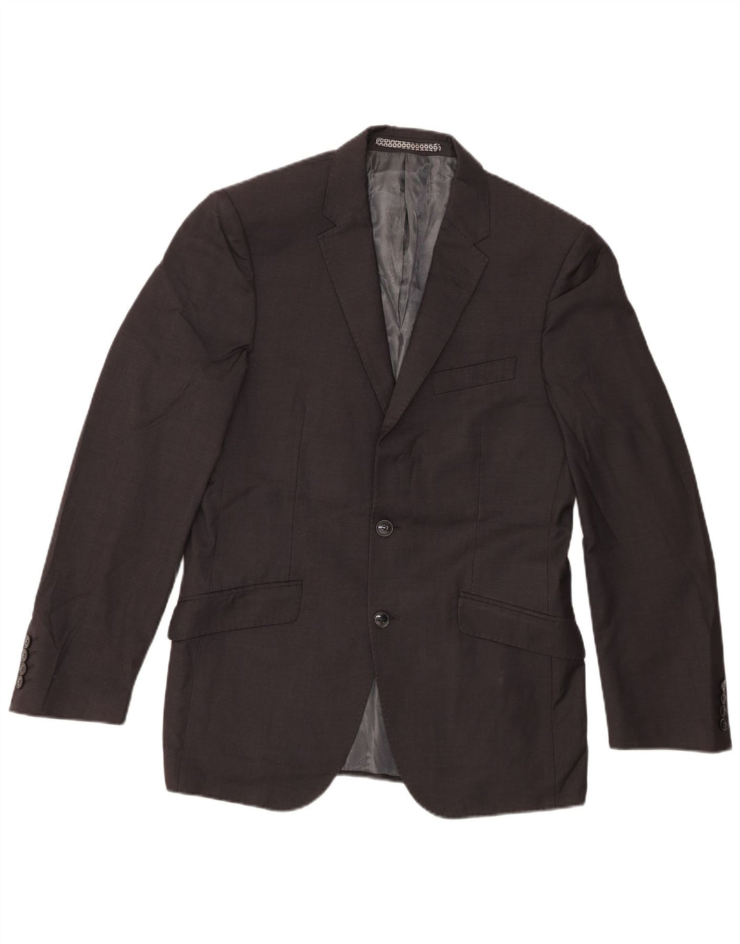 Jaqueta blazer masculina de 2 botões Marks & Spencer Reino Unido 38 cinza médio lã nova