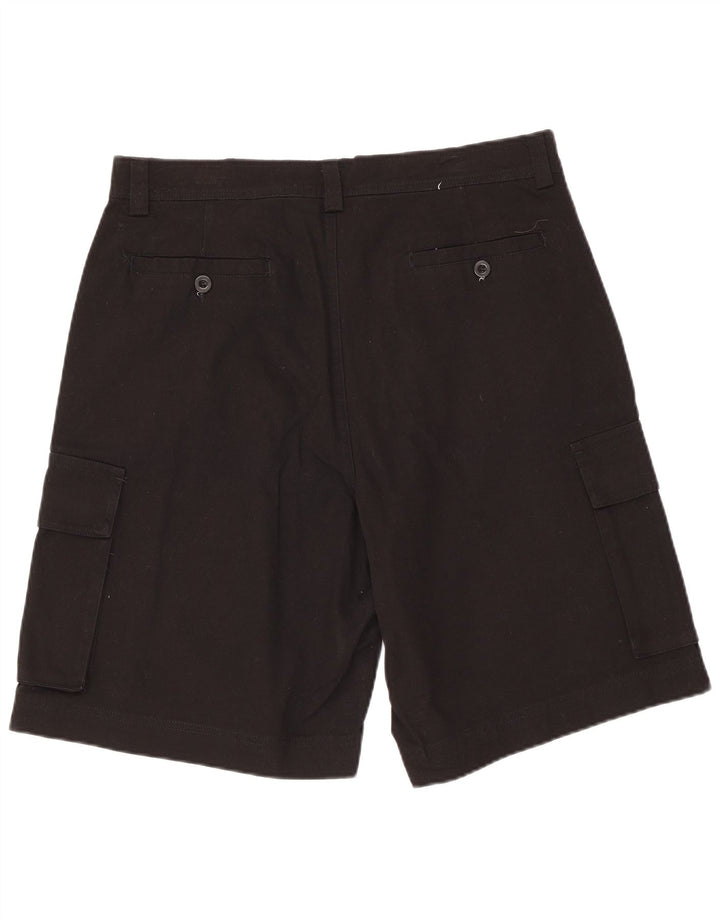 Reebok Mens Cargo Shorts Grande W34 Algodão Preto
