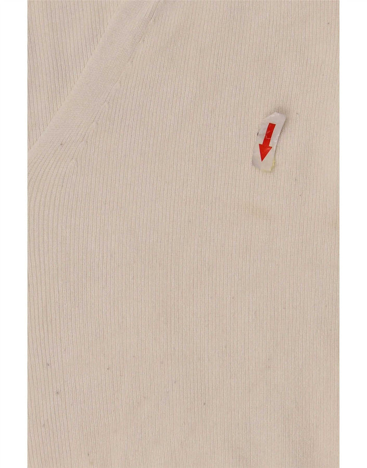 Blusa feminina sem mangas Marks & Spencer Reino Unido 14 médio off white viscose