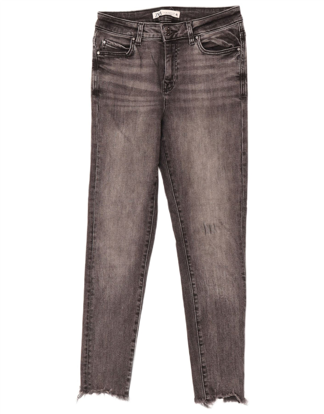 Zara Jeans Skinny Feminino EU 38 Pequeno W26 L27 Cinza