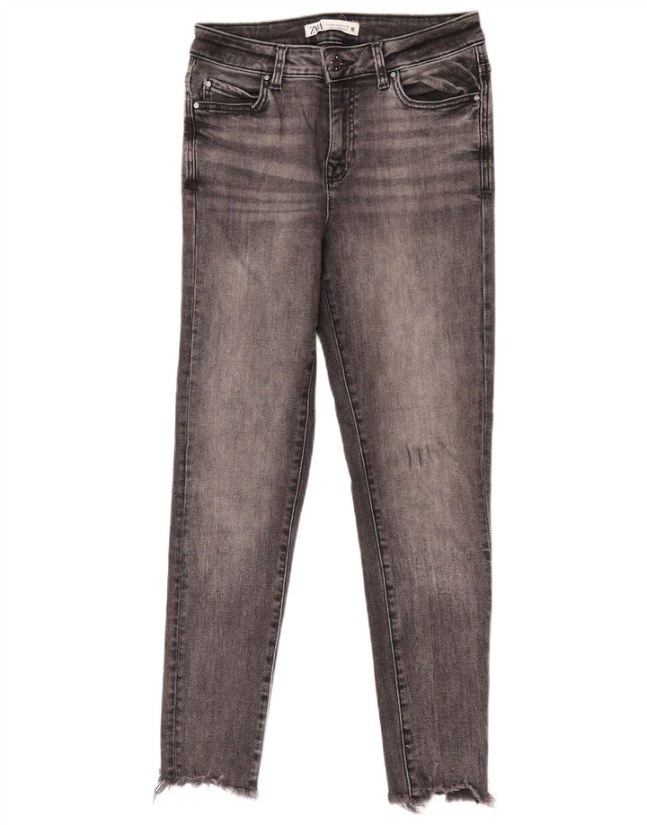 Zara Jeans Skinny Feminino EU 38 Pequeno W26 L27 Cinza