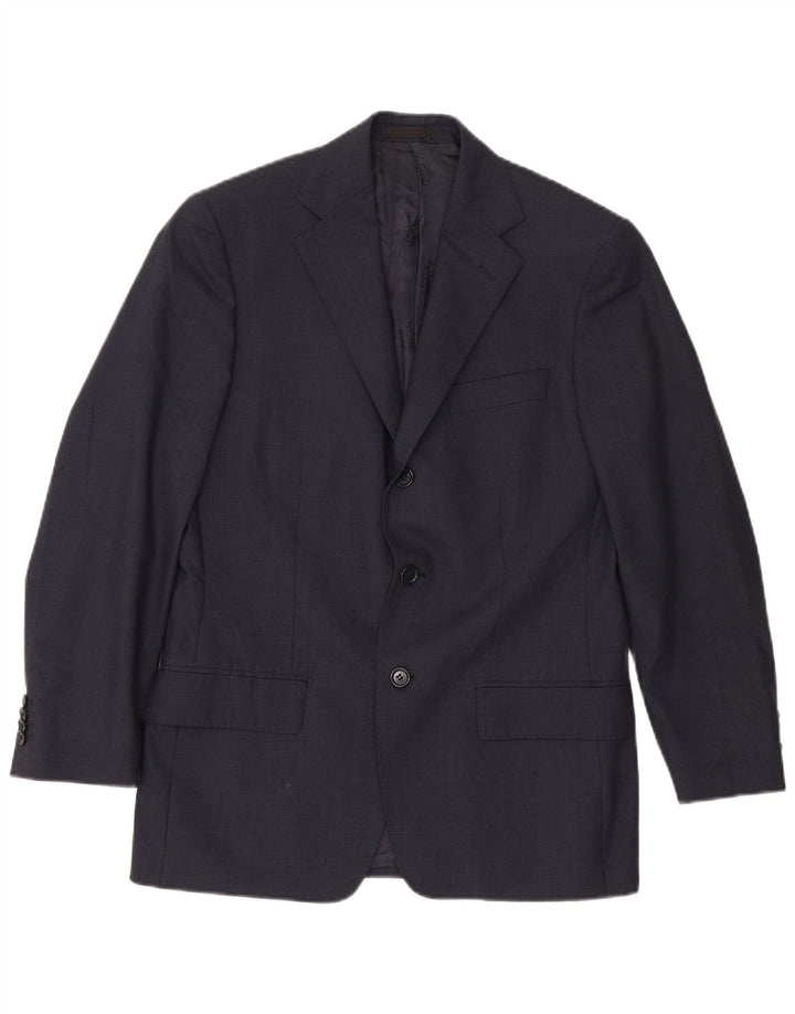 Jaqueta blazer masculina Boggi com 3 botões Reino Unido 36 pequena azul marinho