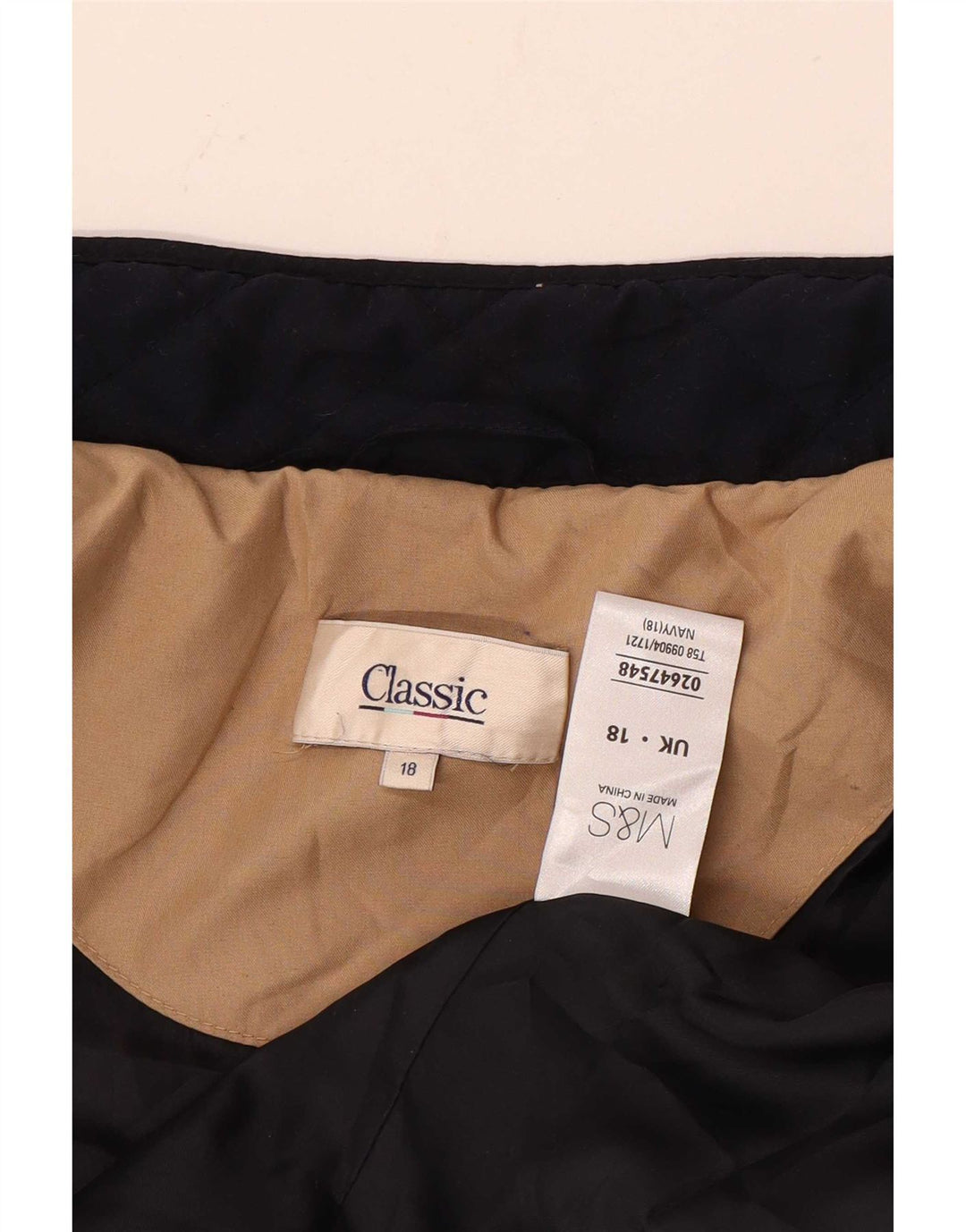 Jaqueta acolchoada feminina CLASSIC UK 18 XL azul marinho poliéster