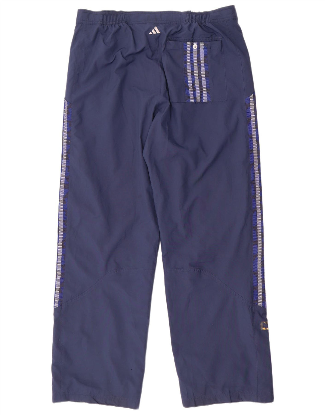 Calça impermeável masculina Adidas grande poliéster azul marinho
