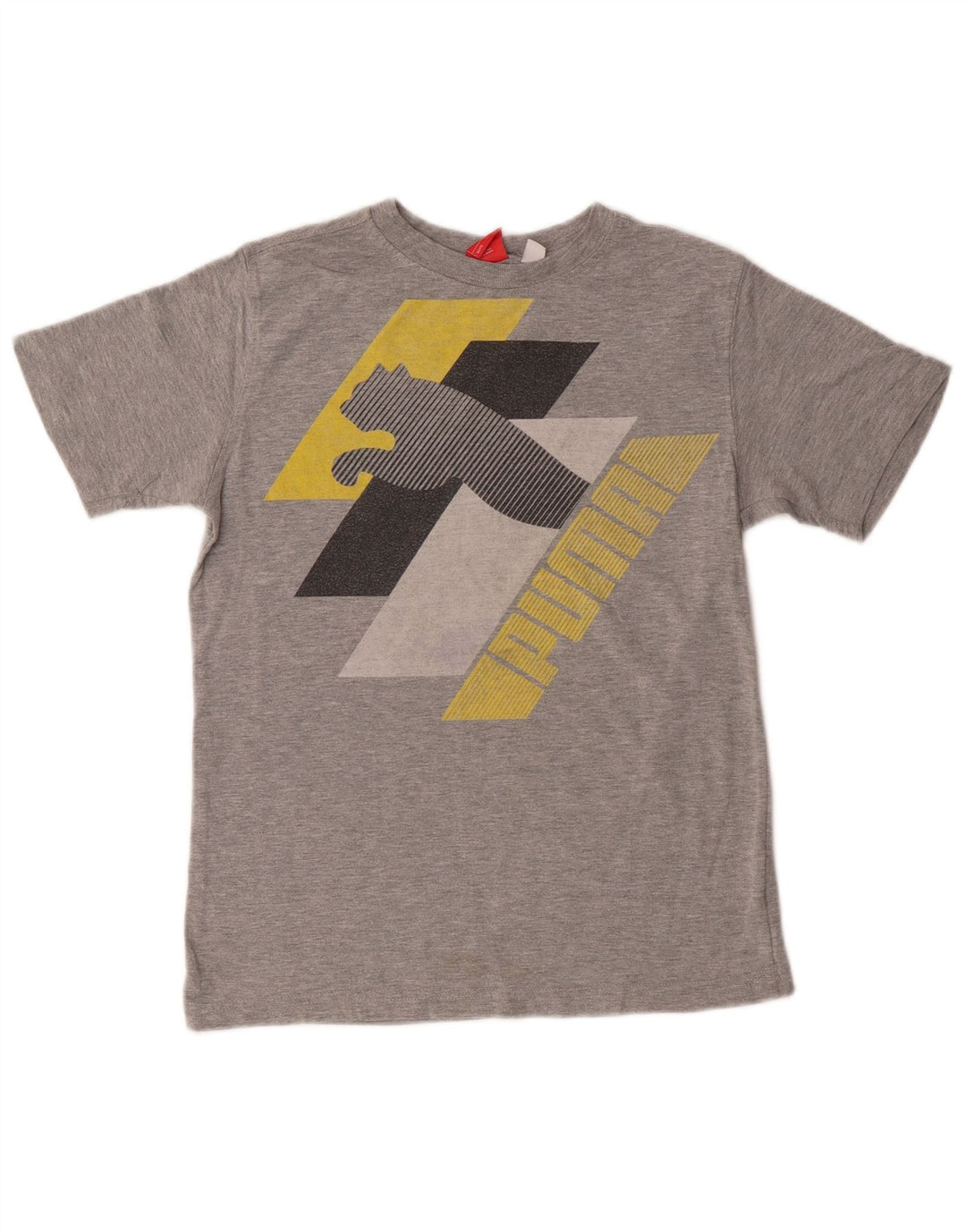 Camiseta Puma Boys Graphic Top 9-10 Anos Cinza Médio Algodão