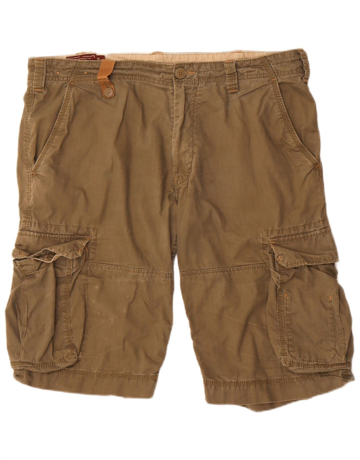 Shorts cargo masculino Marlboro Classics W38 XL algodão cáqui