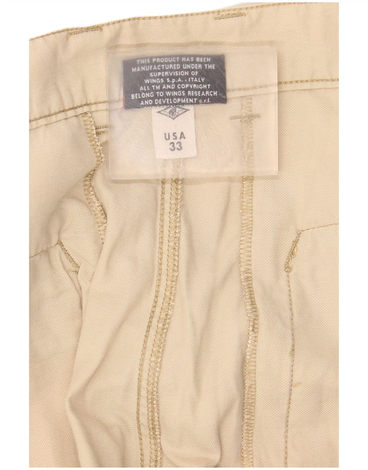 Bear Mens Cargo Shorts W33 Médio Bege