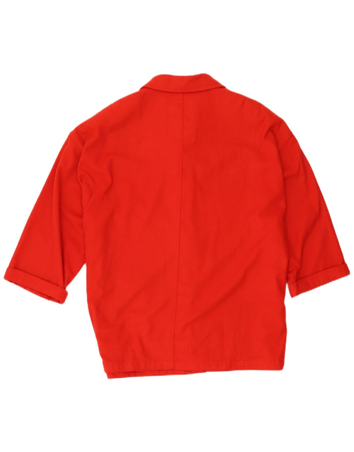 Jaqueta Shacket Feminina Marina Sport Manga 3/4 Tamanho 21 Médio Vermelho
